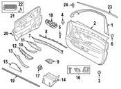 BMW Interior Door Handle Trim - Genuine BMW 51417226370