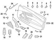 BMW Interior Door Pull Handle - Genuine BMW 51417449460