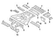 BMW Floor Pan Crossmember Bracket - Genuine BMW 51617438023