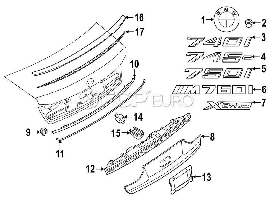 BMW Deck Lid Handle - Genuine BMW 51137485267 | FCP Euro