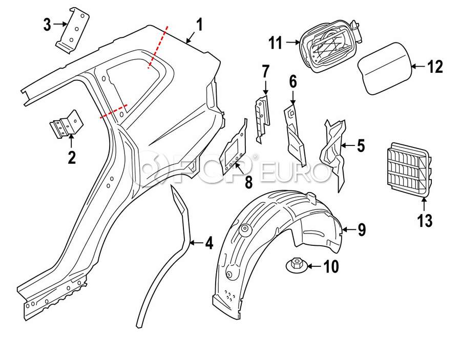 BMW Fuel Filler Door - Genuine BMW 51917441609 | FCP Euro