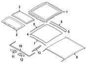 BMW Sunroof Guide Jaw - Genuine BMW 54107461203