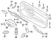 BMW Interior Door Pull Handle - Genuine BMW 51418094751