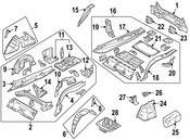 BMW Quarter Panel Brace - Genuine BMW 41117179599