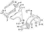 BMW Fender Liner Extension - Genuine BMW 51718497243