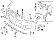 BMW Parking Aid Sensor Bracket - Genuine BMW 51118072823