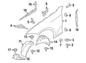 BMW Fender Liner Extension - Genuine BMW 51128075814