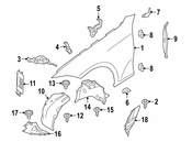 BMW Fender Liner Extension - Genuine BMW 51717447135