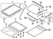 BMW Sunroof Drip Rail Seal - Genuine BMW 54107488435