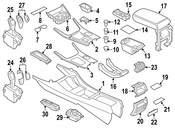 BMW Console Armrest - Genuine BMW 51169321036