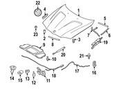 BMW Hood Hinge - Genuine BMW 41613452844