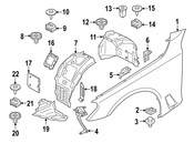 BMW Fender Liner Extension - Genuine BMW 51718060031
