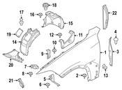 BMW Fender Liner Extension - Genuine BMW 51718090247