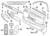 BMW Door Mirror Trim Ring - Genuine BMW 51337464601