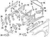BMW Engine Coolant Reservoir Bracket - Genuine BMW 41007481019