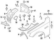 BMW Fender Molding - Genuine BMW 51137336643