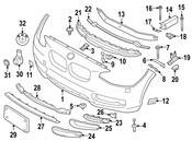 BMW Fog Light Trim - Genuine BMW 51117351829