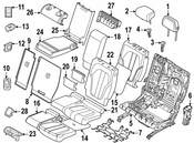 BMW Seat Armrest Base - Genuine BMW 52207955849