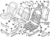 BMW Seat Armrest Cap - Genuine BMW 52209891121