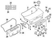 BMW Left Trunk Lid Hinge - Genuine BMW 41627028579