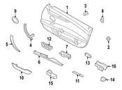 BMW Trim Door Pull Right (Coral Red) - Genuine BMW 51419186735