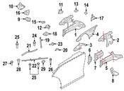 BMW Bracket Bumper Front Left - Genuine BMW 41007193337