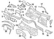 BMW Water Drain Wiper Pivot - Genuine BMW 51717353212
