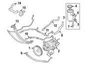 BMW Power Steering Return Hose (745i 745Li) - Genuine BMW 32416753821
