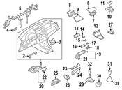 BMW Instrument Carrier I-Panel Bottom Alum. (LaNgsschliff) - Genuine BMW 51453436481