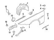 BMW Wheel Well Covering - Genuine BMW 51717052474