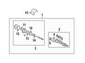 VW Audi Drive Shaft Snap Ring Inner - Genuine VW Audi 113501327A