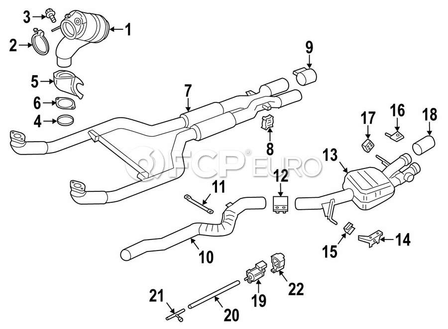 BMW Exhaust Muffler - Genuine BMW 18307848141 | FCP Euro