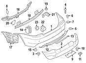 BMW Cover Bumper Rear (M) - Genuine BMW 51128045456