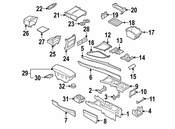 BMW Trim Centre Console Middle (Black) - Genuine BMW 51166954947