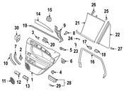 BMW Storing PartitionDoor Trim Panel Rear (Pastellgrun) - Genuine BMW 51168266683
