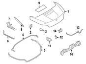 BMW Deck Lid Release Cable (Z4) - Genuine BMW 51247191261
