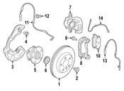 BMW Brake Hose Front - Genuine BMW 34106799302