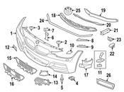 BMW Trim Grille Left - Genuine BMW 51118057199