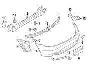 BMW Set Mounts Pdc Sensor Rear - Genuine BMW 51127263517