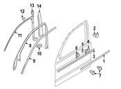 BMW Moulding Column B Front Left - Genuine BMW 51328159871