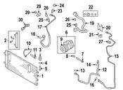 Audi A/C Refrigerant Discharge Hose (A5 Quattro A4 Quattro) - Genuine Audi 8K0260701P