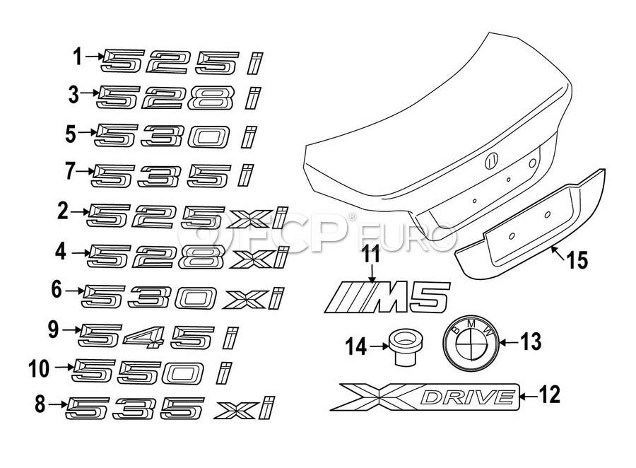 BMW Finisher Trunk Lid Primed (M) - Genuine BMW 51138043223 | FCP Euro