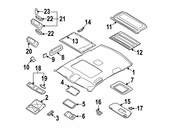 BMW Right Sun Visor Make-Up Lamp (Light Grey) - Genuine BMW 51168237108