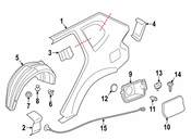 BMW Pull Strap Filler Flap Emerg. Actuator - Genuine BMW 51177373497