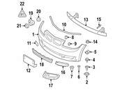 BMW Left Fog Lamp Cover - Genuine BMW 51117166607