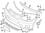BMW Left Fog Lamp Cover - Genuine BMW 51117263121