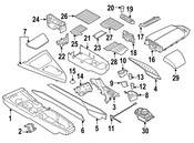 BMW Armrest Leather Front Middle - Genuine BMW 51169238308