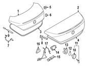BMW Deck Lid Release Cable - Genuine BMW 51247191120