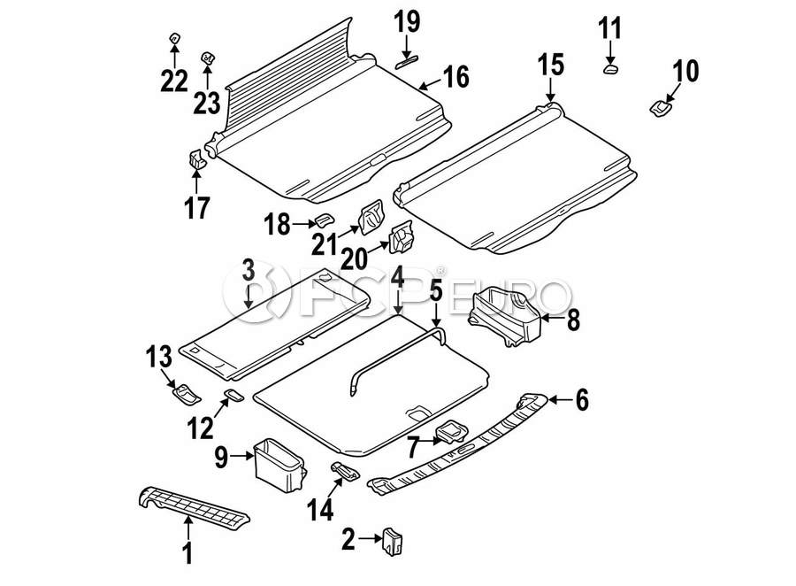 BMW Left Support F Roll.Blind Sight Protect. - Genuine BMW 51477026709 ...