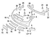 BMW Finisher Rod Left (BlackSilver) - Genuine BMW 51117134093